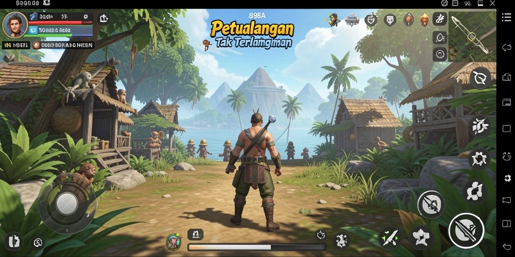 Tangkapan layar bermain <strong>898A</strong> dengan pemandangan petualangan menakjubkan.
