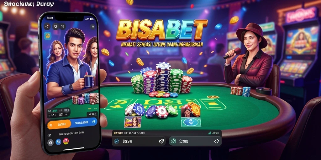 Tampilan gameplay Live Casino yang mendebarkan di BISABET.