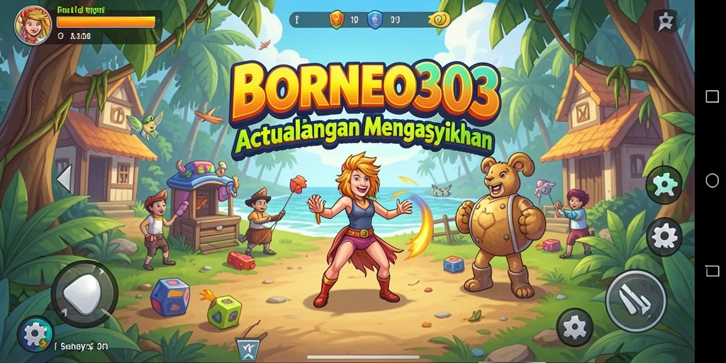Tampilan seru gameplay Arcade BORNEO303 yang menantang.