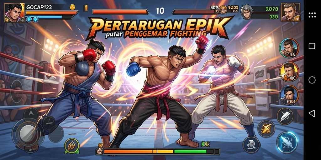 Tampilan gameplay menegangkan dalam GOCAP123 yang penuh aksi.