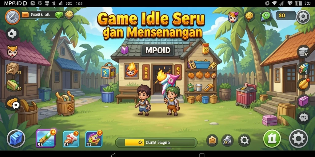 Tampilkan screenshot gameplay MPOID yang menunjukkan kemajuan karakter.