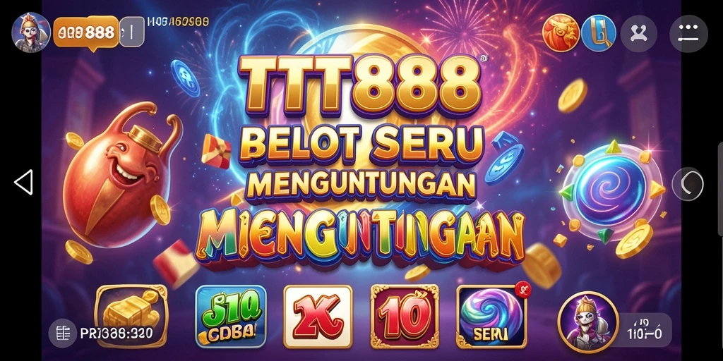 Tampilan gameplay seru di TTT888 dengan mesin slot yang menawan.