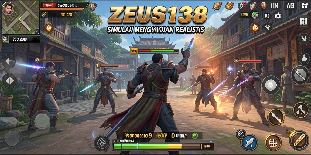Tampilan gameplay ZEUS138 yang menakjubkan dengan interaksi karakter.